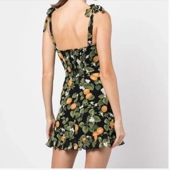 Reformation Dress Christine Oranges Fruit Sz M/8 - Picture 3 of 4